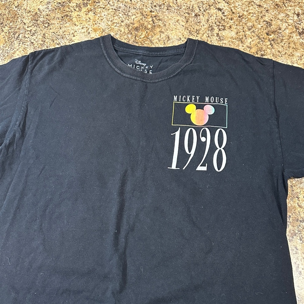 Disney Black Tee with Mickey Mouse 1928 Design